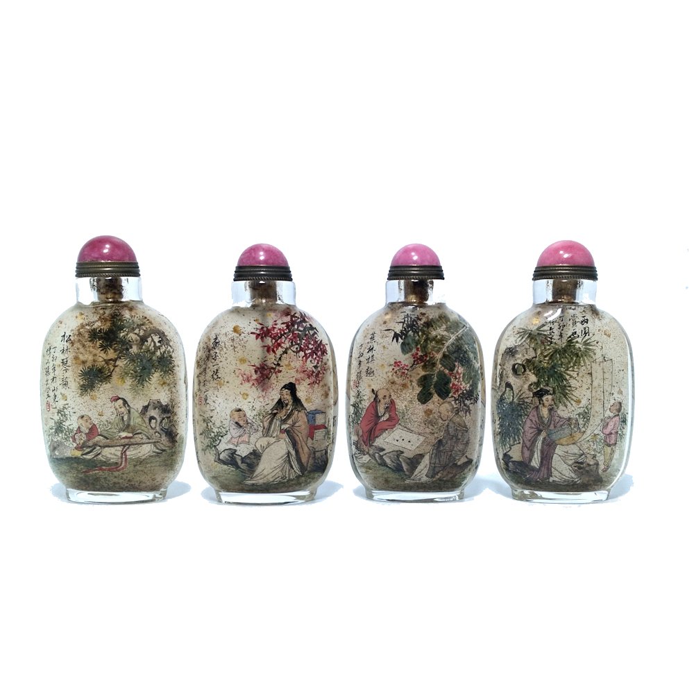 INSIDE-PAINTED SNUFF BOTTLES ARTS OF CHINESE SCHOLAR (1 of 5)