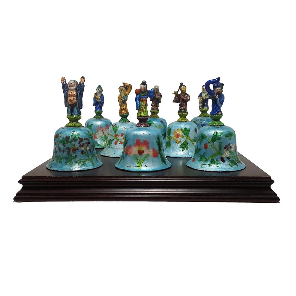 COMPLETE COLLECTION 8 IMMORTALS ENAMEL  BELLS QING (1 of 4)