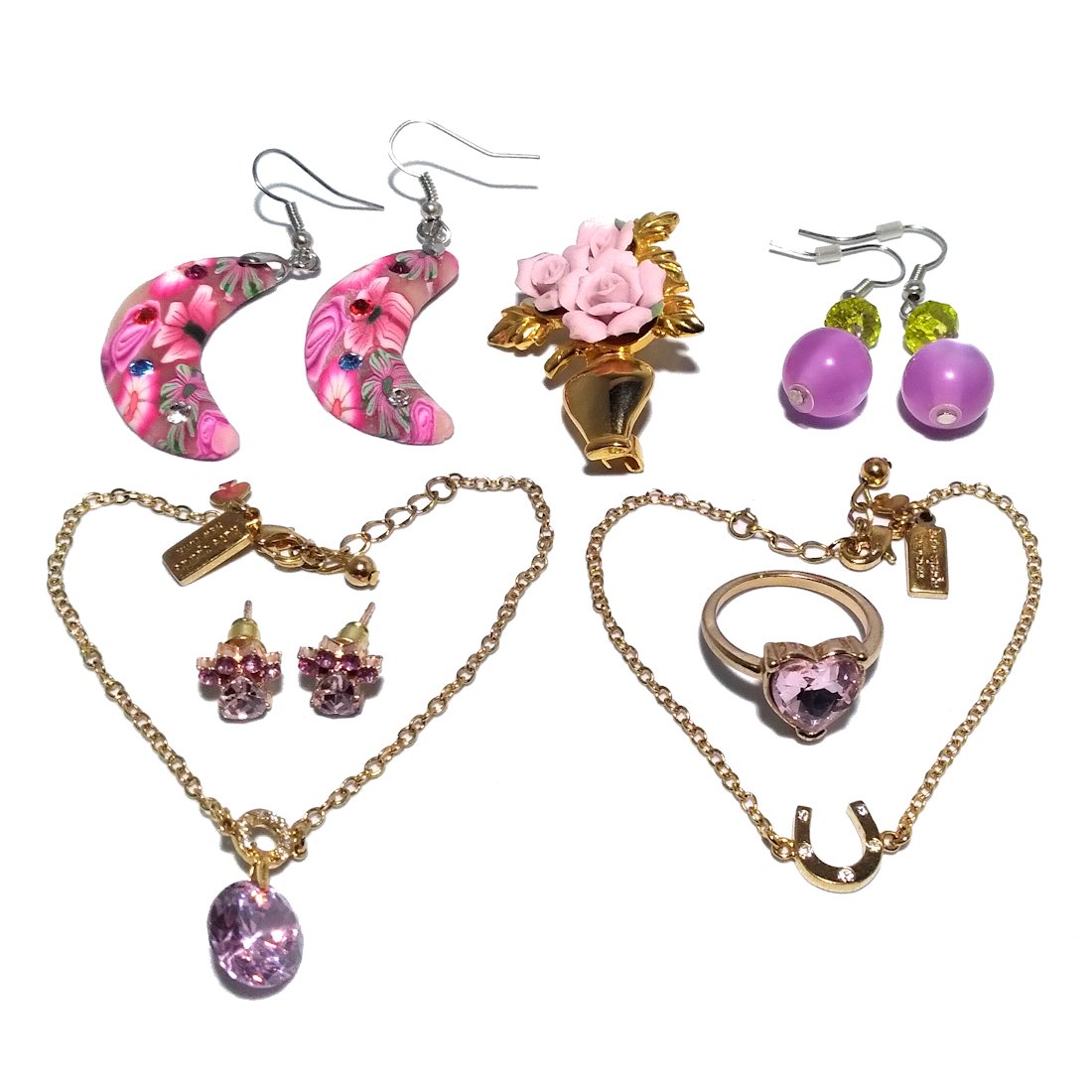 KATE SPADE BRACELETS, AVON BROOCH + MORE, COSTUME JEWELRY LOT (1 of 2)