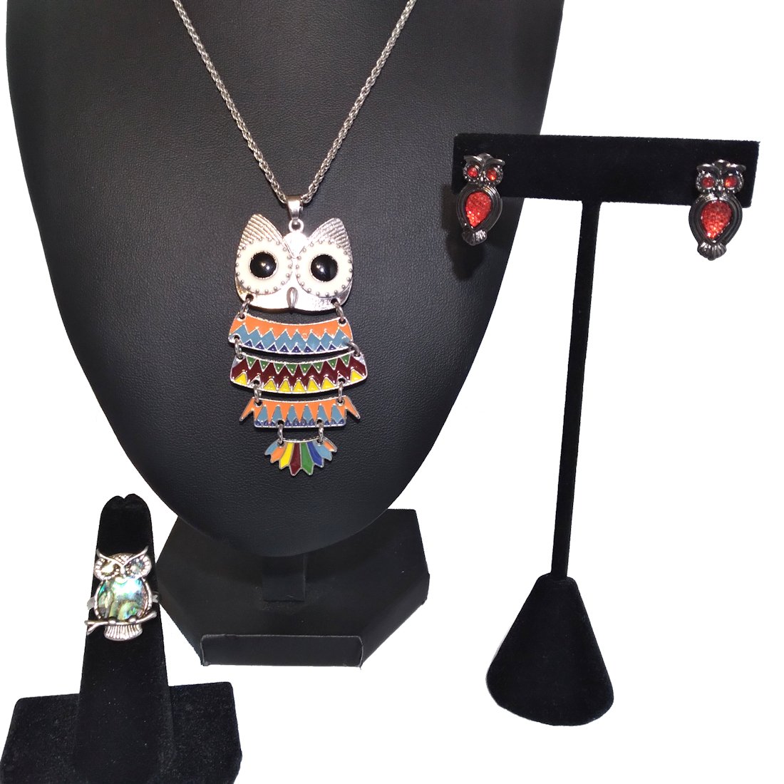 A LOVELY OWL THEME LOT COSTUME JEWELRY (1 of 3)