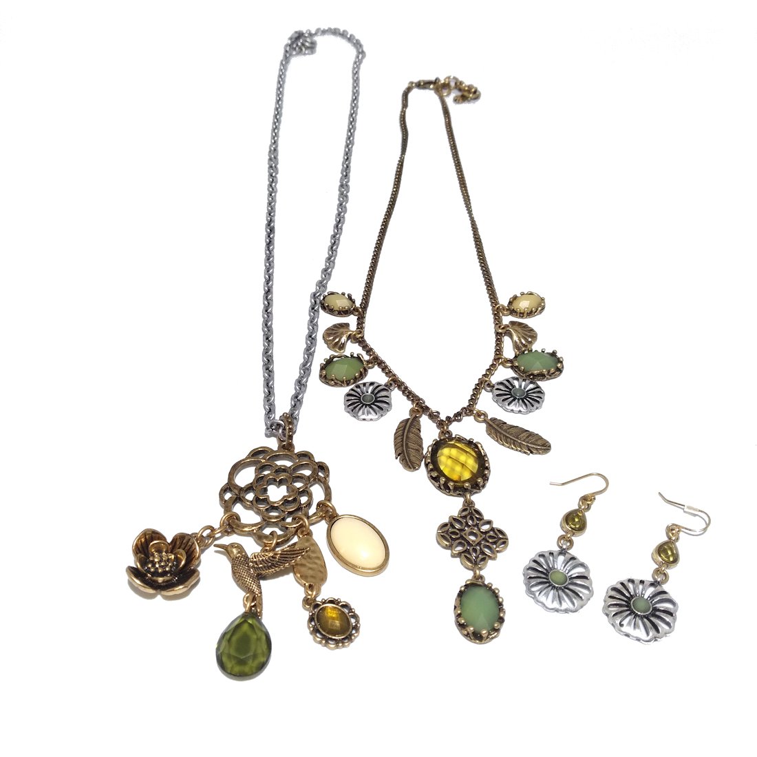 LUCKY BRAND LOT 2 NECKLACES PLUS ONE PAIR OF EARRINGS (1 of 3)