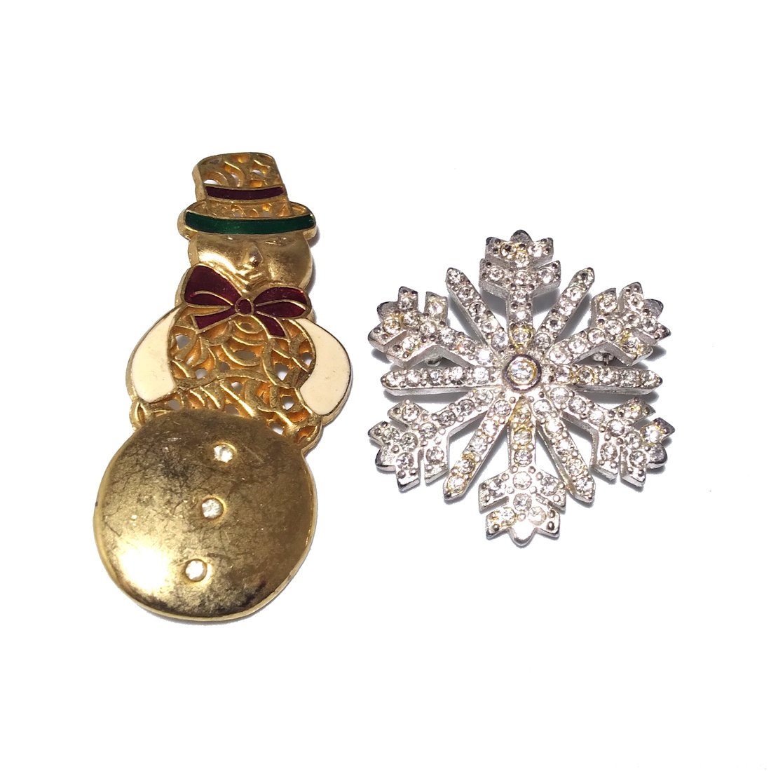 CHRISTMAS VINTAGE BROOCHES, COSTUME JEWELRY LOT, RHINESTONES, ENAMEL, MONET (1 of 3)