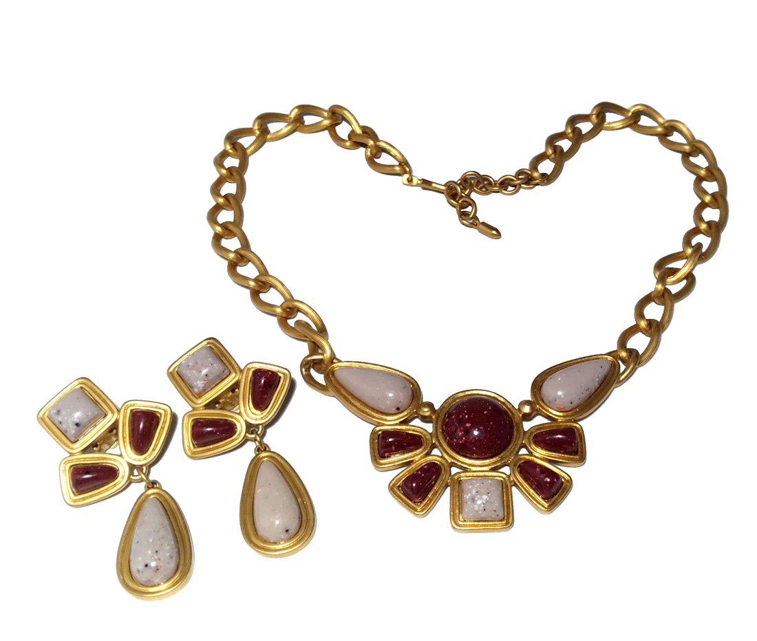 EXCELLENT VINTAGE AVON LOT NECKLACE, EARRINGS COSTUME JEWELRY (1 of 3)