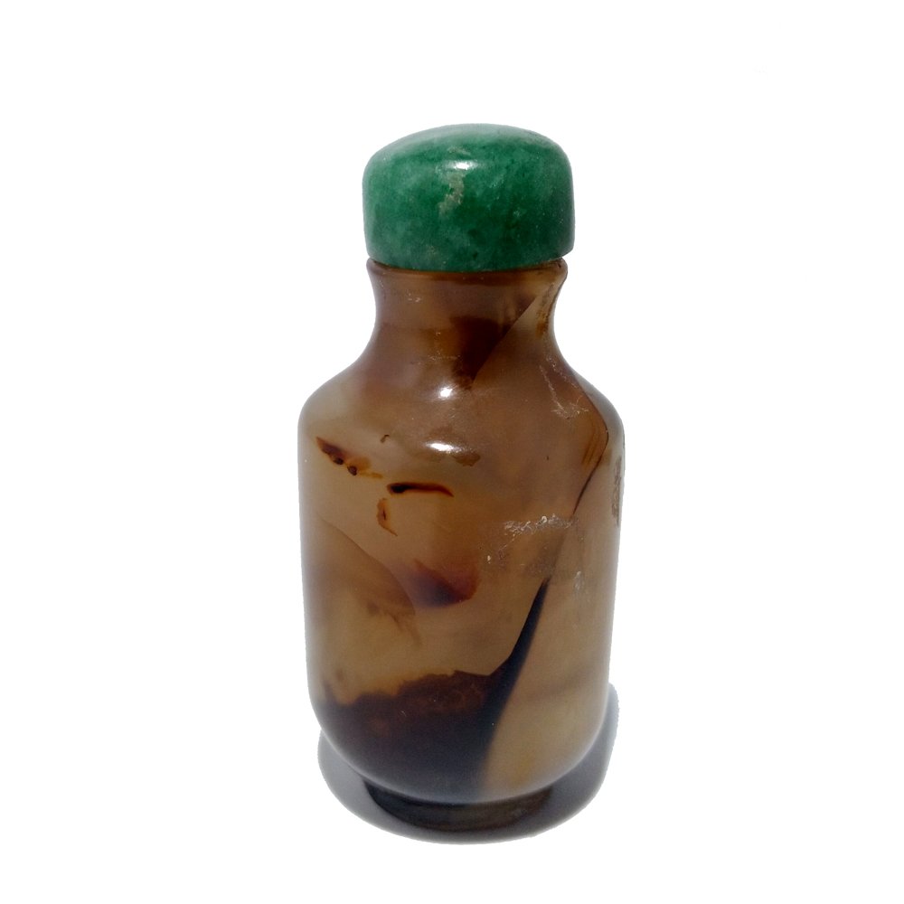 A FINE ANTIQUE CHINESE MINIATURE  AGATE SNUFF BOTTLE 18-19 C (1 of 7)
