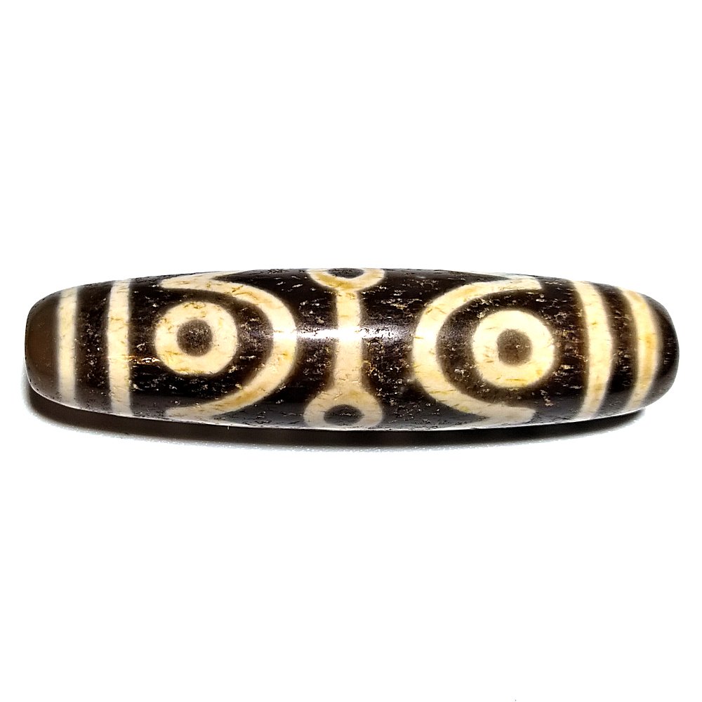 EXCELLENT SINO TIBETAN AGATE DZI BEAD 8 EYES 58 MM (1 of 3)