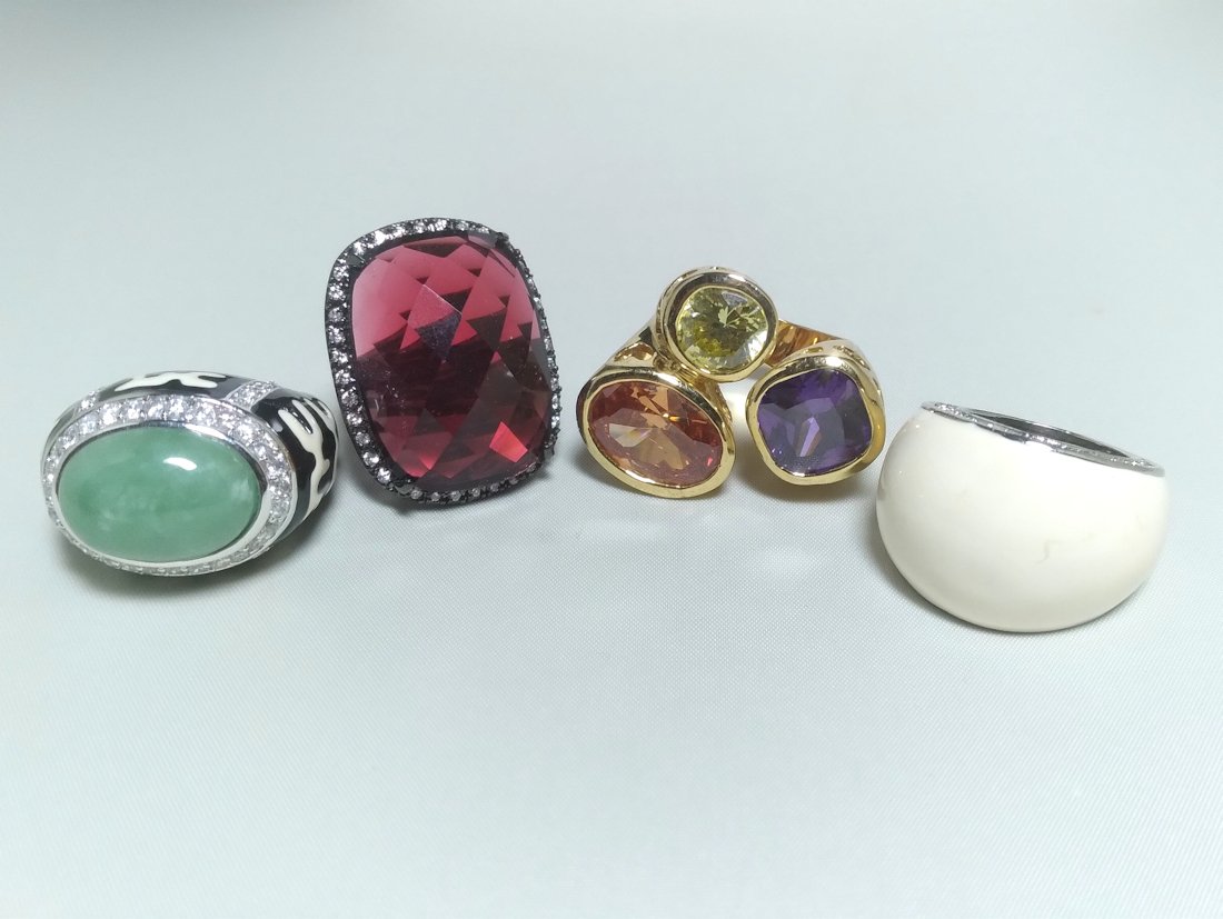 4 STUNNING LARGE STATEMENT RINGS SIZE 5,6,6,8 (1 of 4)