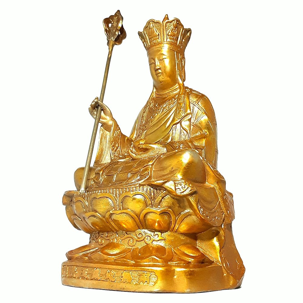 SUPERB TIBETAN BUDDHIST GILT BRONZE STATUE KSITIGARBHA (1 of 9)