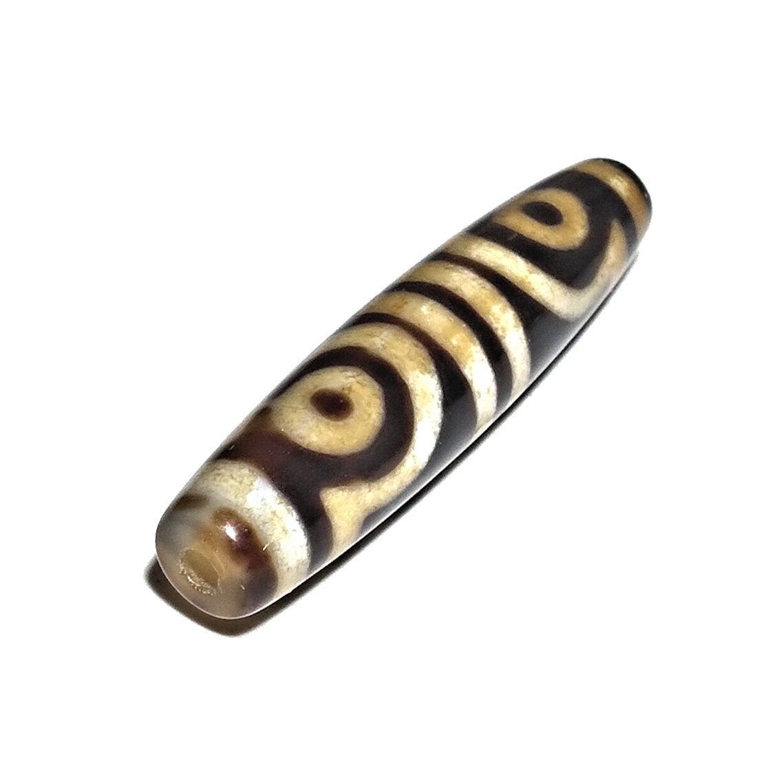 A BEAUTIFUL DZI AGATE BEAD SINO-TIBETAN 4 EYES (1 of 5)