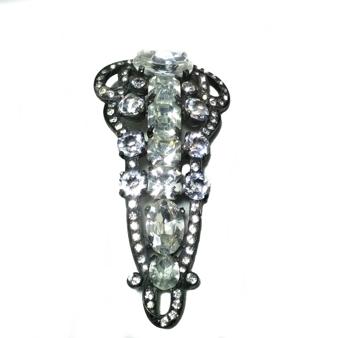 A LARGE VINTAGE DECO EISENBERG ORIGINAL BROOCH 3.5" (1 of 5)