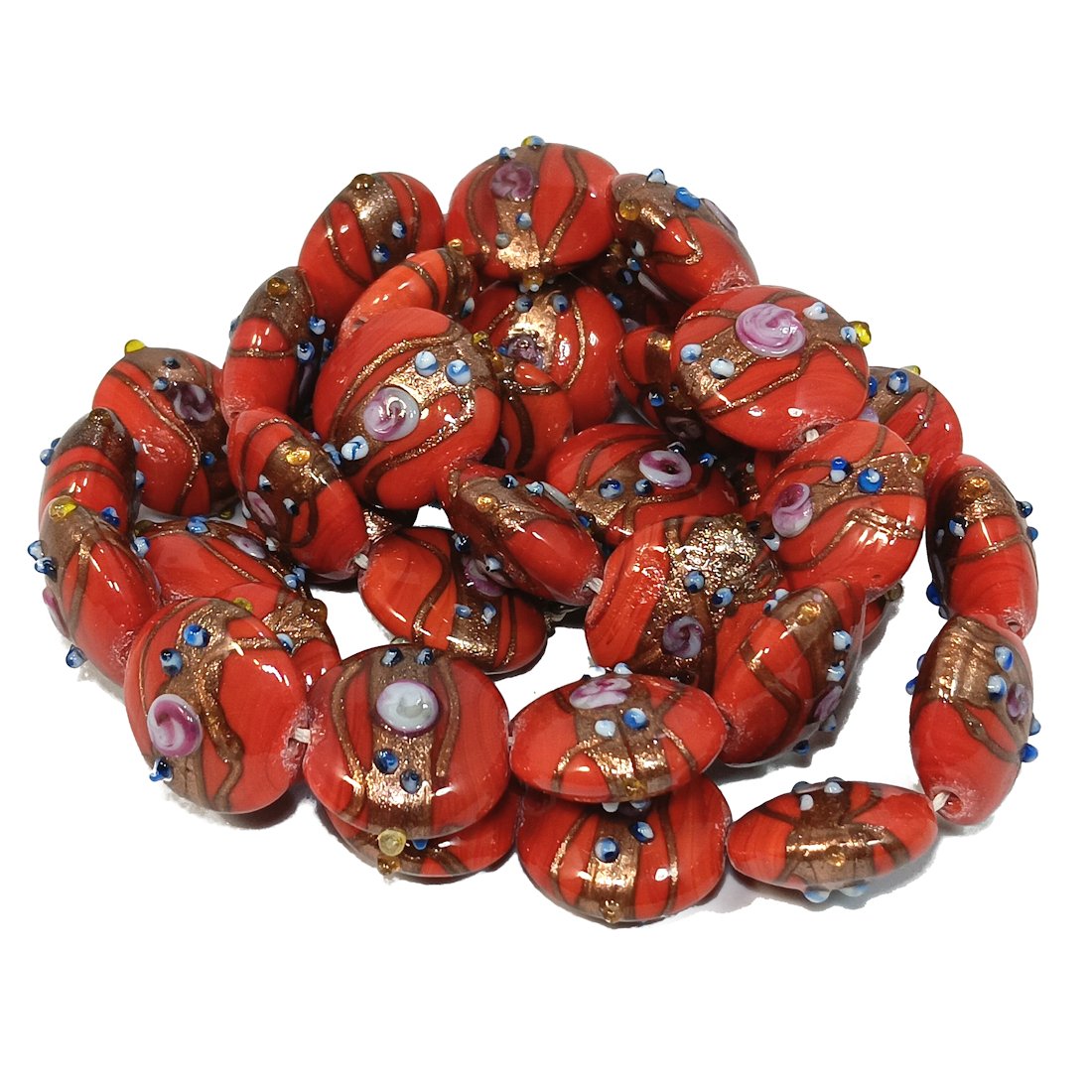 AN OUTSTANDING VINTAGE VENETIAN GLASS BEADS 33" LONG (1 of 4)