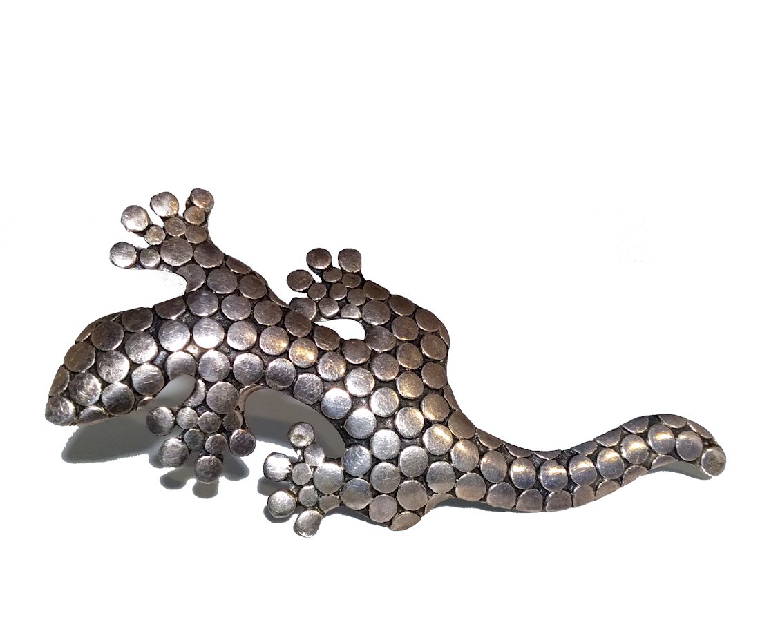 SUPERB LARGE LIZARD BROOCH STERLING STERLING BY SUARTI BA (1 of 6)