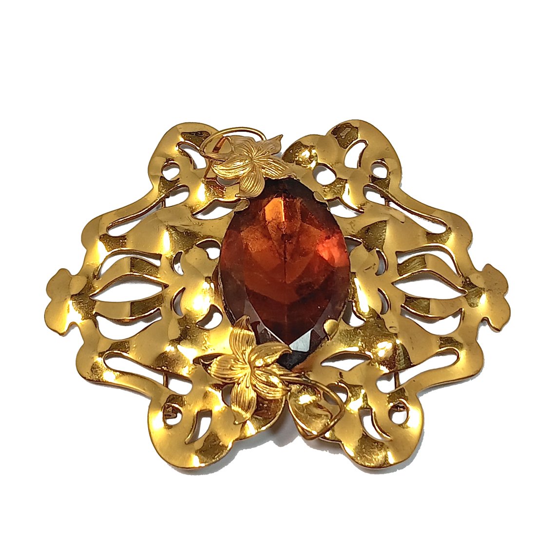 A LARGE VINTAGE SASH BROOCH BY H. POMERANTZ & CO. NY (1 of 7)