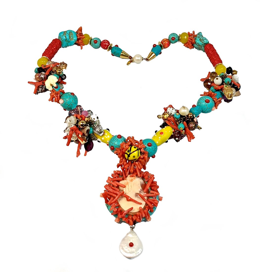 A Fabulous Unique Statement Necklace By Designer Stefan Dinu