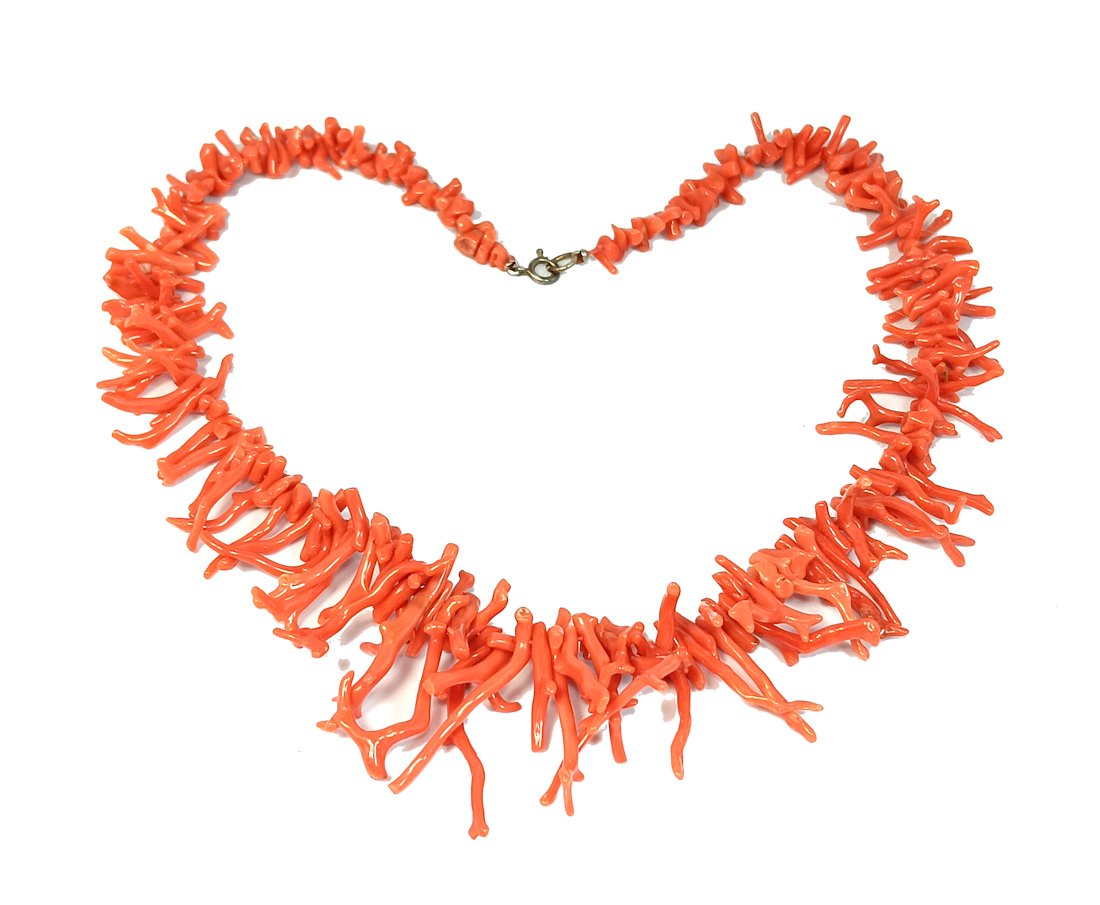 FINE VINTAGE NATURAL CORAL NECKLACE 20" 58gr (1 of 4)