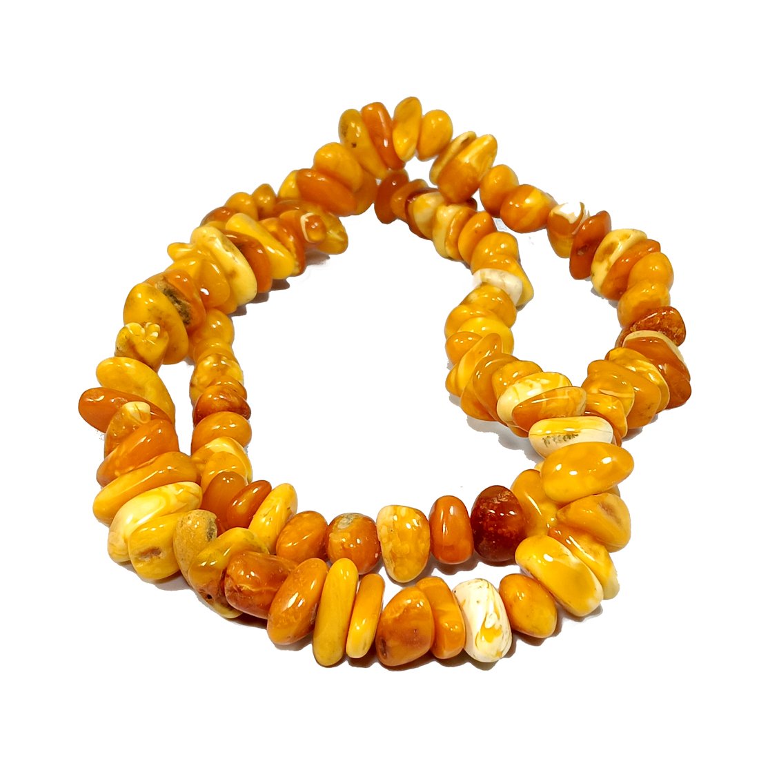 A GENUINE BALTIC BUTTERSCOTCH AMBER NECKLACE 23" 52GR.: THE BEAUTIFUL BALTIC AMBER NECKLACE MEASURES 23 INCHES AND WEIGHS 52 GRAMS. THE AMBER IS TESTED. STANDS ARE FOR DISPLAY ONLY, NOT INCLUDED UNLESS OTHERWISE STATED. PROPERTY OF A FLORIDA COLLECTOR. WE 