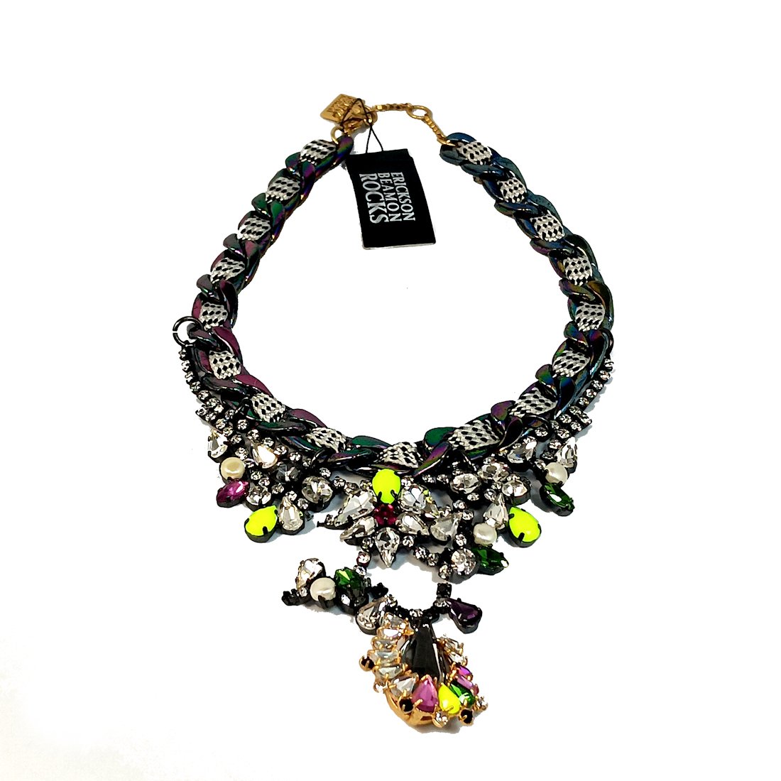 AN ELEGANT VINTAGE RHINESTONE NECKLACE BY ERICKSON BEAMON ROCKS (1 of 4)