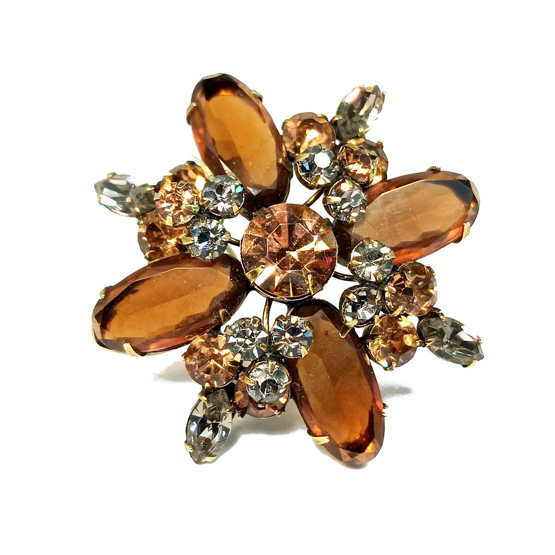 REGENCY BROOCH SIGNED DESIGNER VINTAGE MID- CENTURY RHINESTONE (1 of 6)