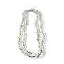 A FABULOUS FACETED ROCK CRYSTAL NECKLACE 34" AND 68 GRAMS