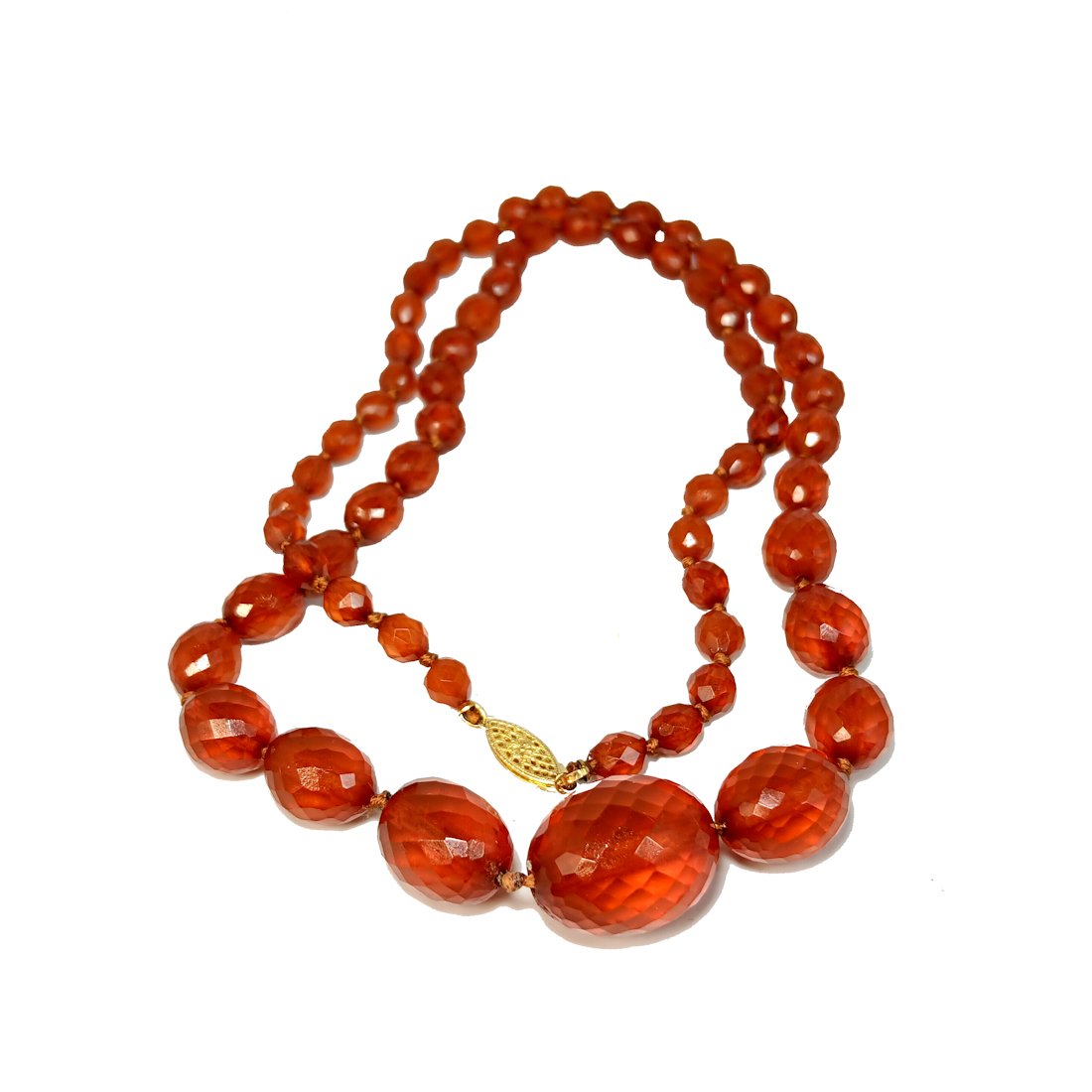 Faceted amber deals necklace