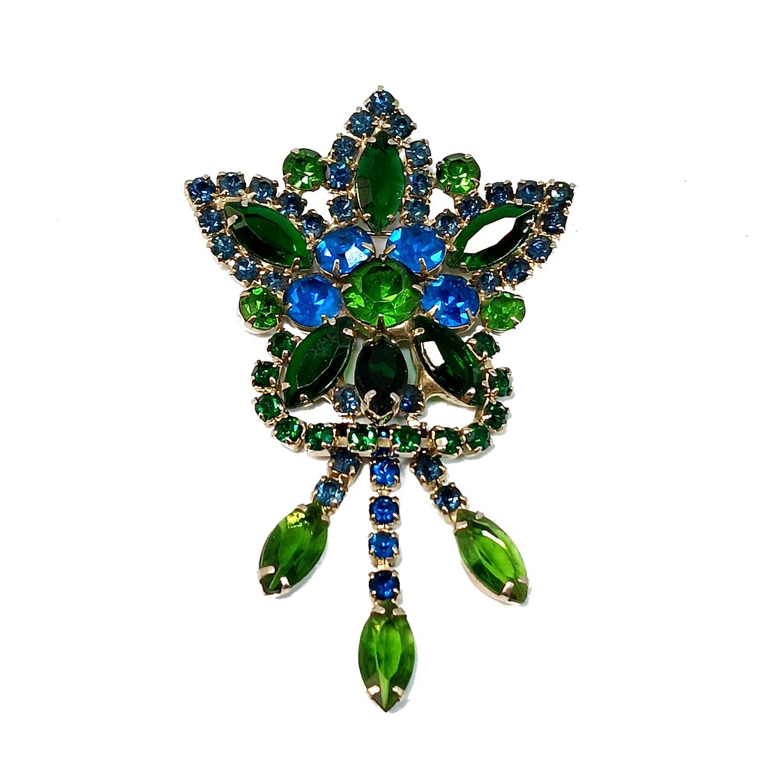 AN EXQUISITE LARGE JULIANA MID CENTURY VINTAGE RHINESTONE BROOCH (1 of 3)