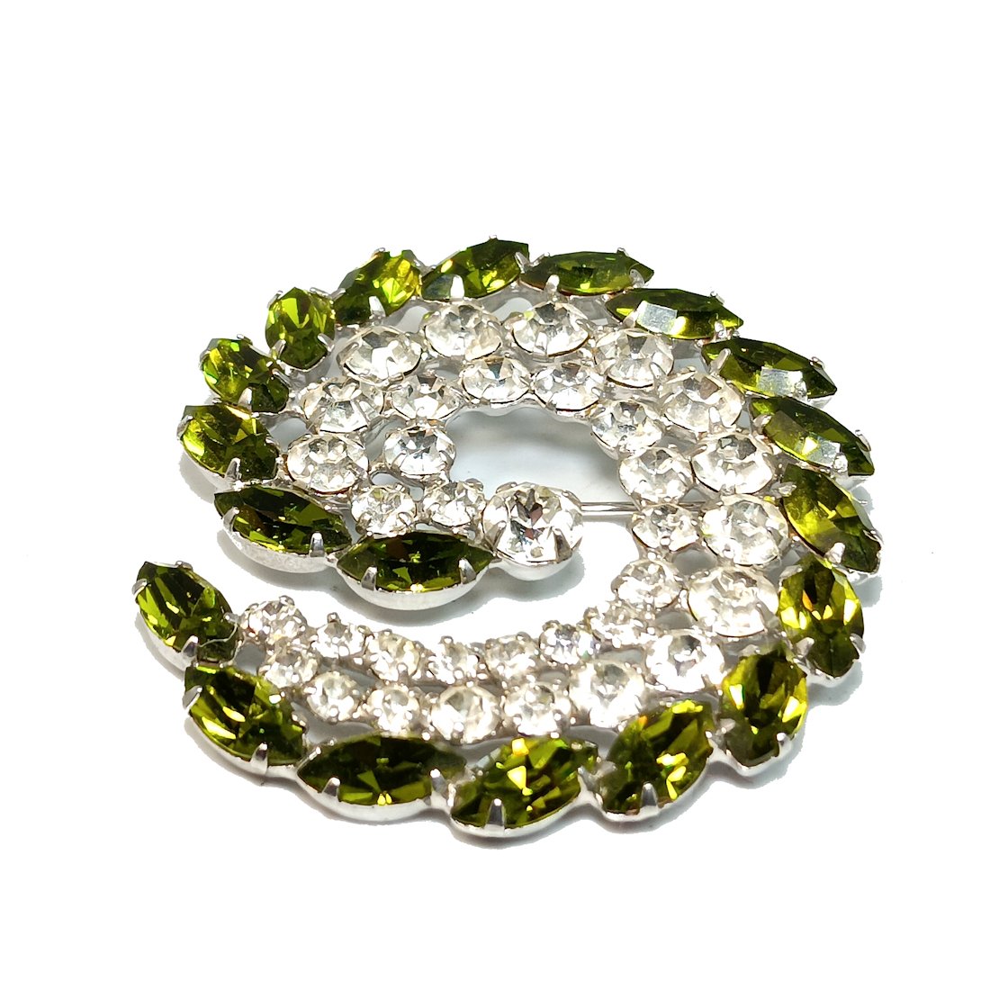 AN EXQUISITE LARGE MID CENTURY VINTAGE RHINESTONE BROOCH B. DAVID (1 of 4)