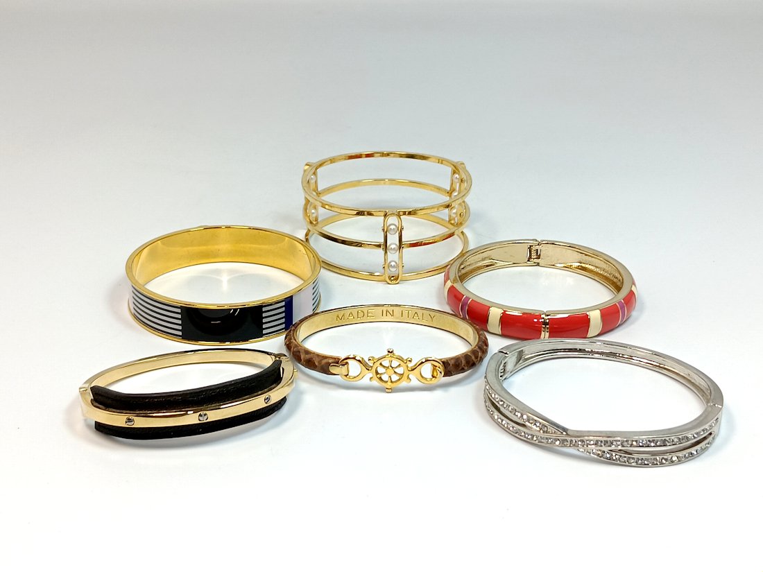 6 BEAUTIFUL  COSTUME  JEWELRY BRACELETS, ITALY, KATE SPADE (1 of 3)