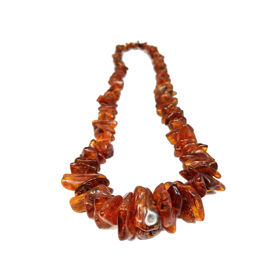 LARGE NATURAL BALTIC AMBER NECKLACE 92 GRAMS 24": THE BEAUTIFUL NATURAL AMBER NECKLACE FEATURES LARGE CHUNKS, WEIGHING A WHOPPING 92 GRAMS. THE NECKLACE IS 24 INCHES LONG. THE AMBER IS TESTED. PROPERTY OF A FLORIDA COLLECTOR. WE COMBINE/PROVIDE IN-HO