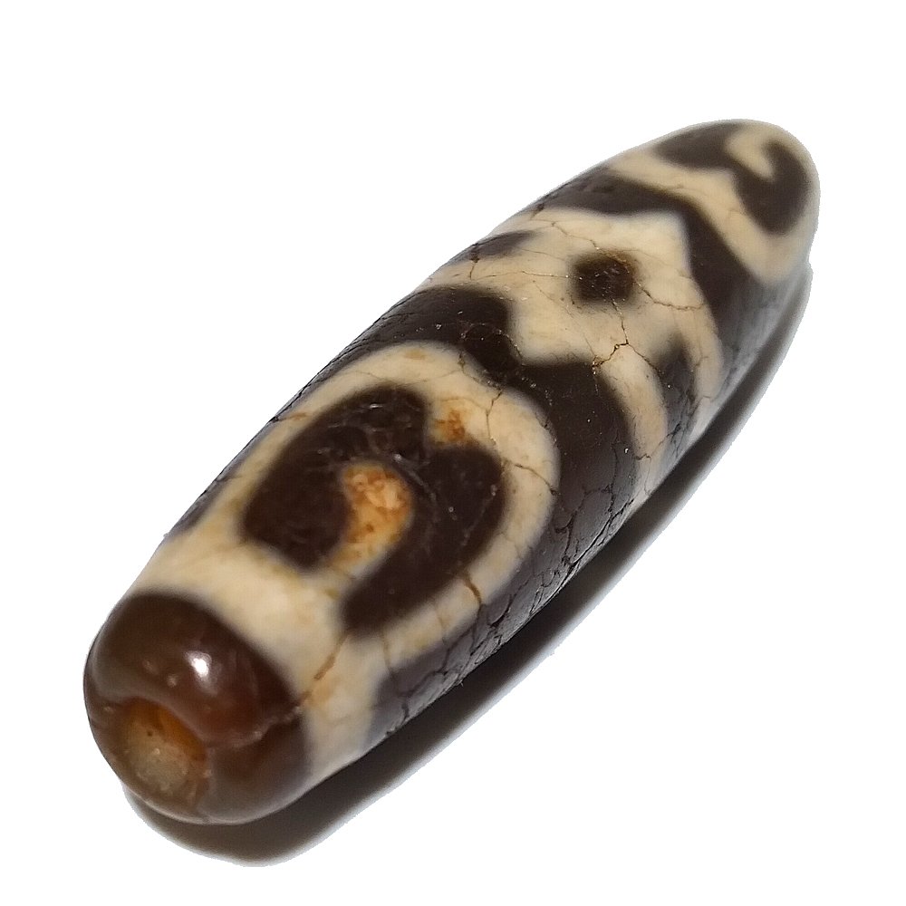 SINO TIBETAN AGATE DZI BEAD DHARMA  PATTERN  58MM (1 of 6)
