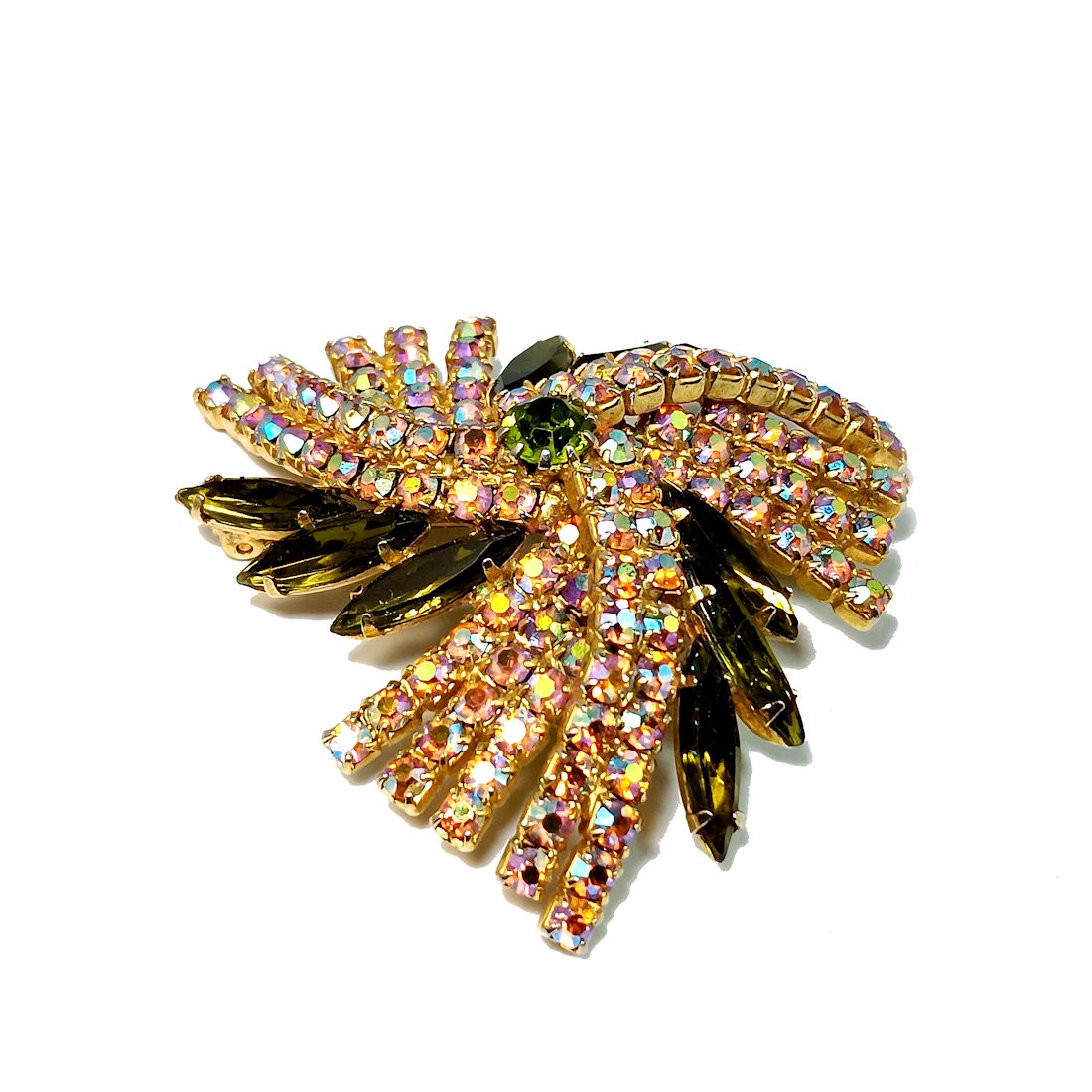 A LARGE VINTAGE RHINESTONE BROOCH MID-CENTURY JULIANA (1 of 3)