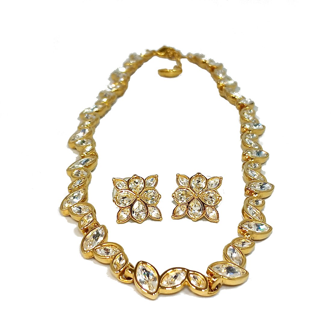 BEAUTIFUL SWAROVSKI SIGNED SET NECKLACE AND EARRINGS (1 of 4)