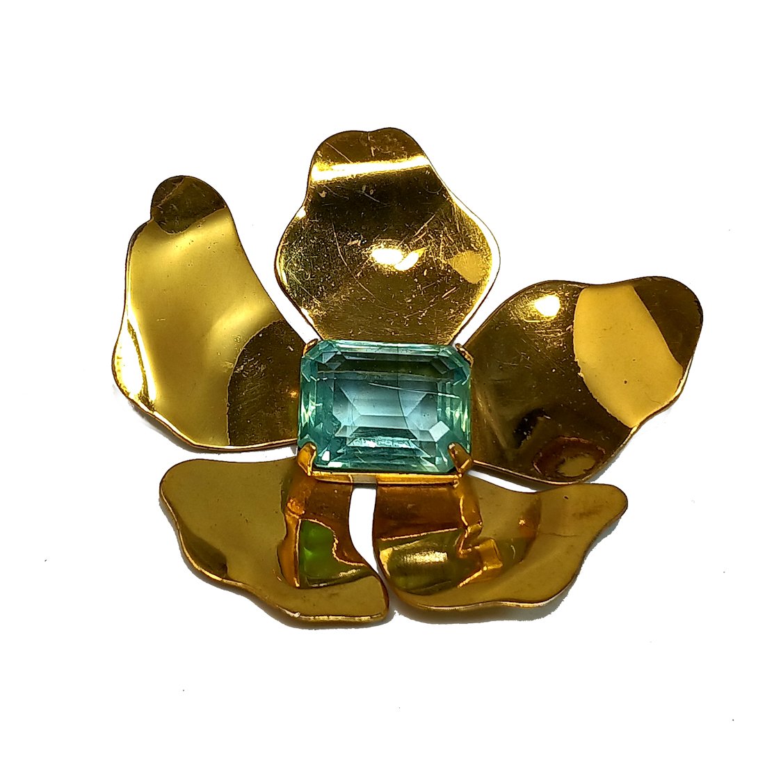 A LARGE VINTAGE CORO STERLING FLOWER BROOCH 2.75" (1 of 4)