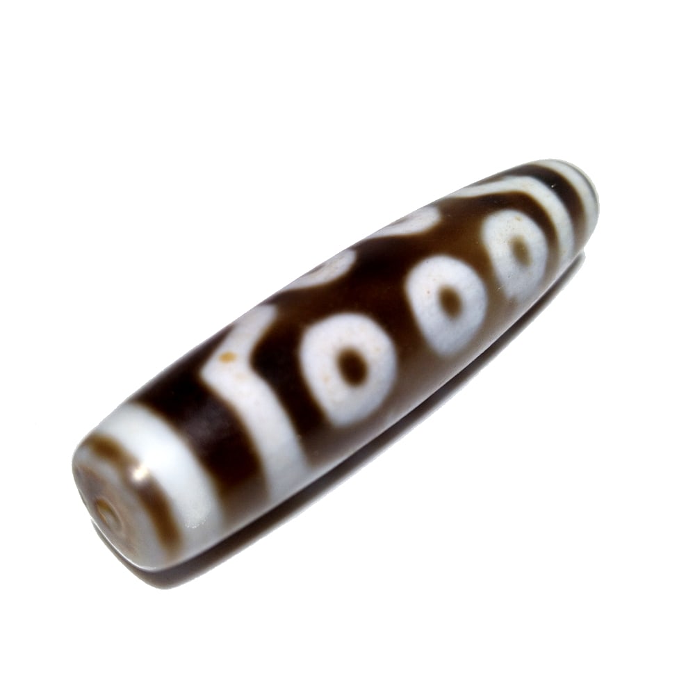FINE SINO TIBETAN AGATE DZI BEAD 10 EYES 58 MM (1 of 5)