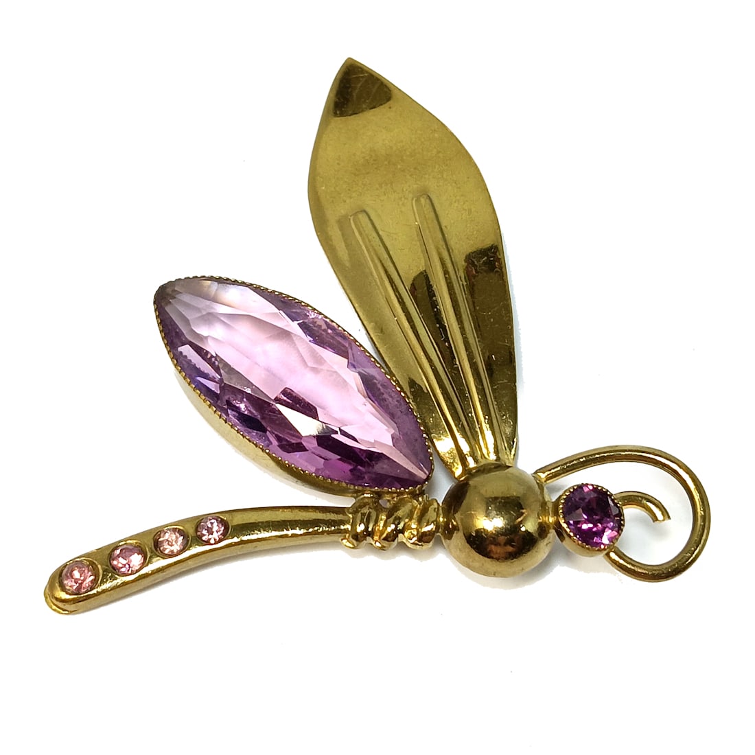 A  FABULOUS LARGE VINTAGE DRAGONFLY FIGURAL BROOCH (1 of 3)