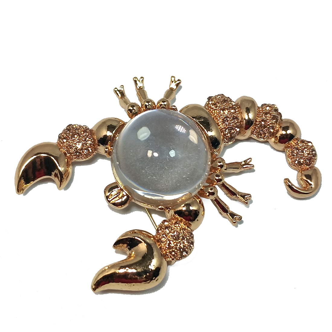 A LARGE JELLY BELLY LOBSTER BROOCH  3" LONG (1 of 3)