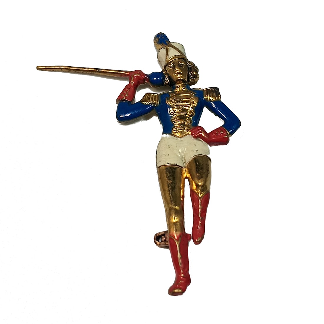 A WONDERFUL VINTAGE FIGURAL BROOCH MAJORETTE (1 of 4)