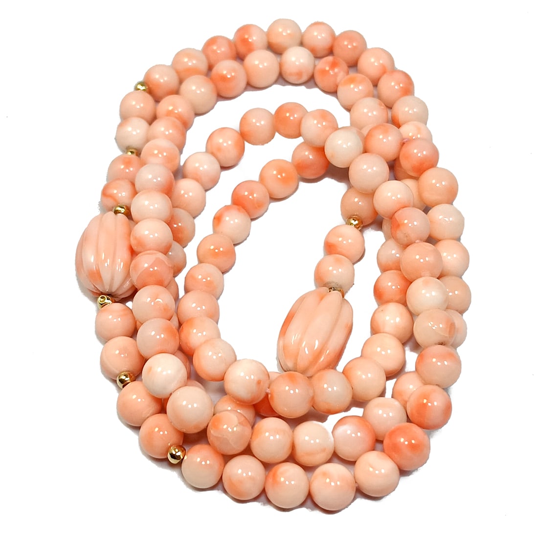 AN EXQUISITE VINTAGE NATURAL CORAL NECKLACE 50 GRAMS 29" (1 of 3)