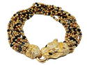 A MAGNIFICENT VINTAGE DESIGNER NECKLACE LEOPARD CLASP SIGNED CINER