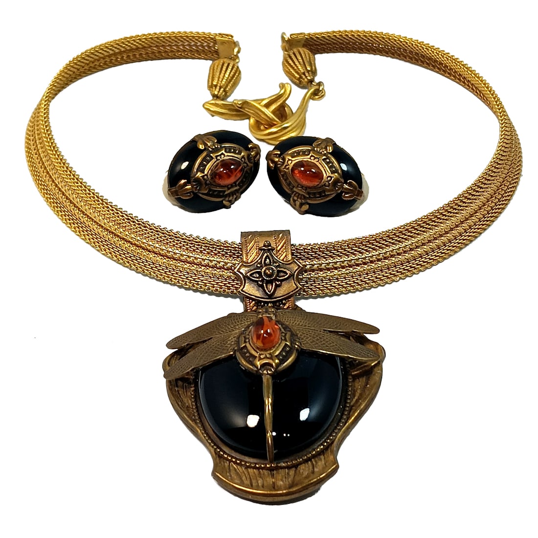 VINTAGE FRENCH DESIGNER NECKLACE BY PATRICE OF PARIS WITH EARRINGS (1 of 5)