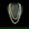 A VERY LONG 42" GRADUATED SQUARE ART DECO CRYSTAL NECKLACE  144 GRAMS