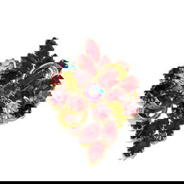 A GORGEOUS RED JULIANA VINTAGE RHINESTONE BROOCH MID-CENTURY