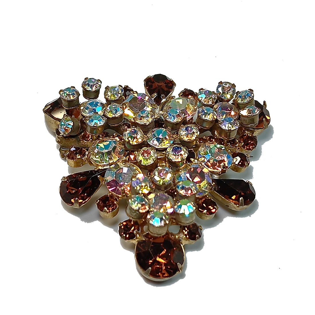 A STUNNING LARGE VINTAGE RHINESTONE BROOCH JULIANA MID CENTURY 2.25" (1 of 3)