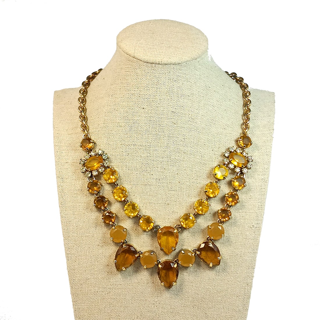 AN IMPRESSIVE VINTAGE STATEMENT NECKLACE ANN TAYLOR 17" (1 of 4)
