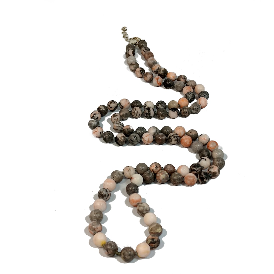 ABEAUTIFUL 36" LONG 9MM JASPER BEADS NECKLACE BY BRIGHTON: THE NECKLACE IS 36" LONG AND IT WEIGHS 88 GRAMS. ALL STONES ARE TESTED WITH THE PRESIDIUM GEM TESTER. THE CLASP IS STERLING. STANDS ARE FOR DISPLAY ONLY, NOT INCLUDED UNLESS OTHERWISE STATED. WE COMBI