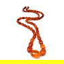 A FINE ANTIQUE NATURAL FACETED BALTIC AMBER NECKLACE 30" 40 GRAMS