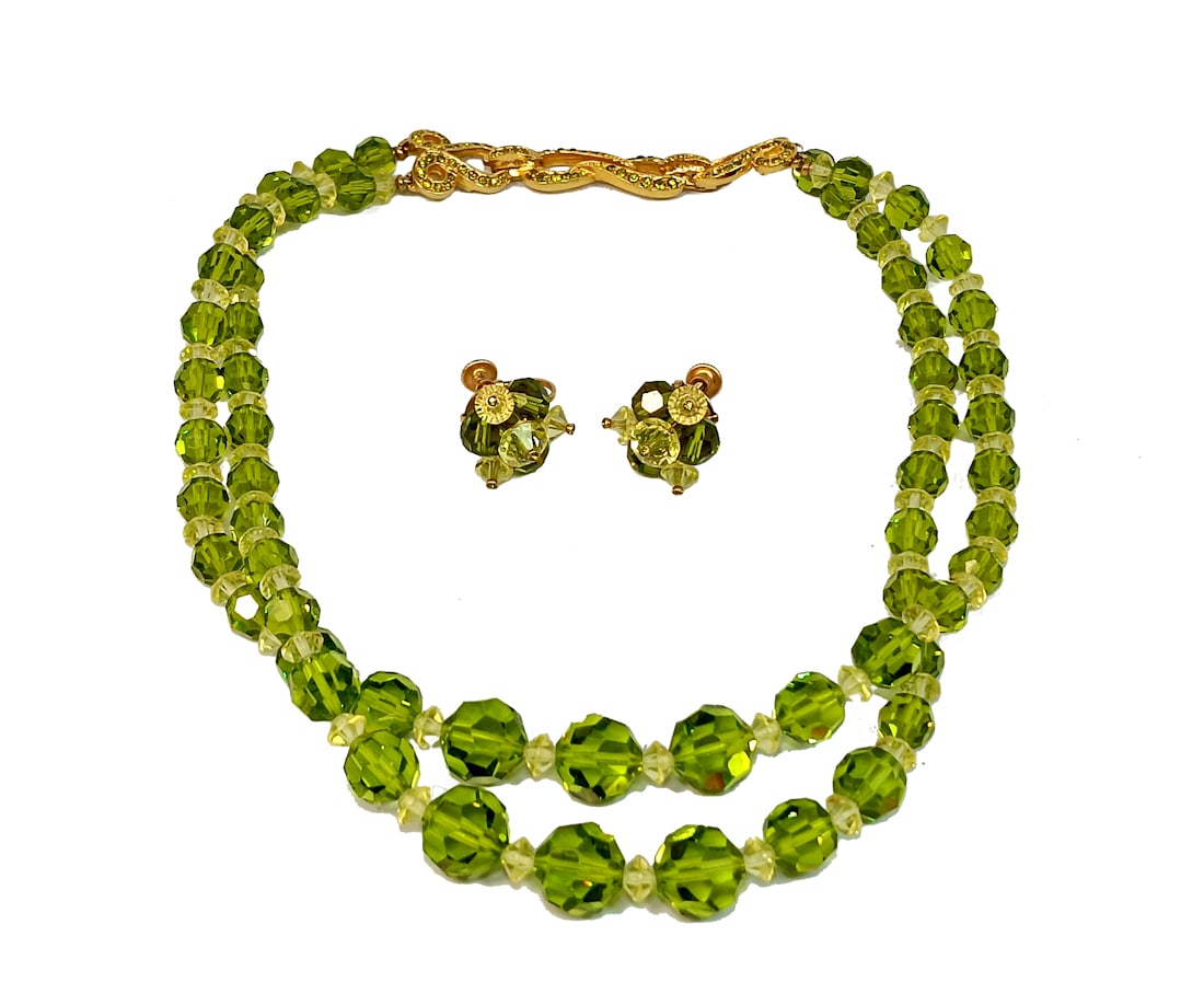 A FABULOUS MID-CENTURY VINTAGE MARCEL BOUCHER NECKLACE AND EARRINGS (1 of 5)