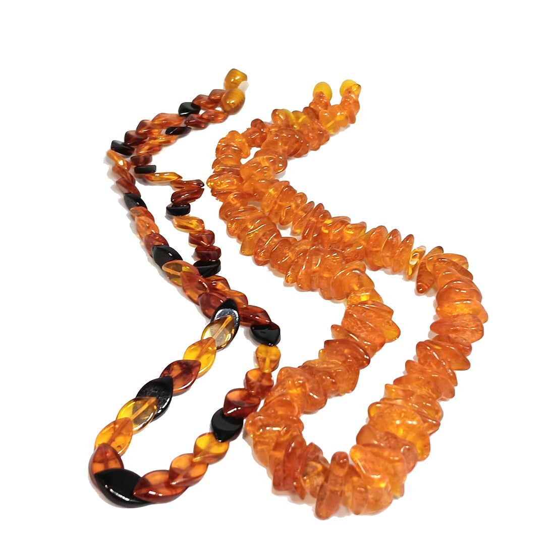 TWO SUPERB BALTIC AMBER NECKLACES 16" LONG EACH 39.5 GR TOTAL (1 of 4)
