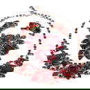 3 FABULOUS VINTAGE JULIANA RHINESTONE PIECES BROOCH NECKLACE EARRINGS RED