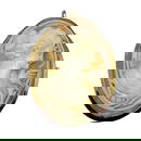 A SUPERB VICTORIAN SHELL CAMEO BROOCH PENDANT SIGNED 10K GOLD FRAME