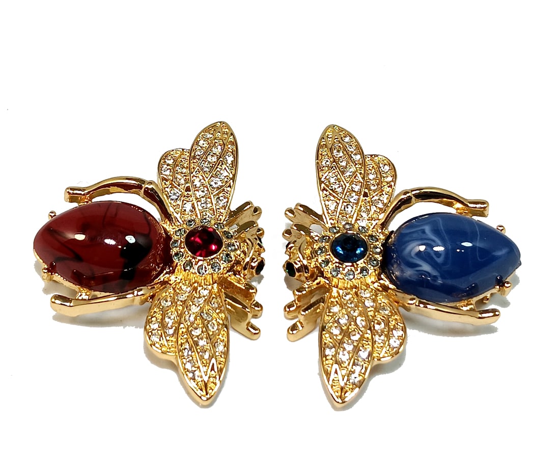 LOT OF 2 JOAN RIVERS BEE BROOCHES (1 of 4)