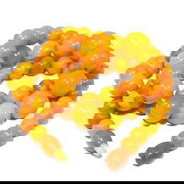 AN ANTIQUE NATURAL YELLOW BUTTERSCOTCH BALTIC AMBER NECKLACE 16" 22 GRAMS